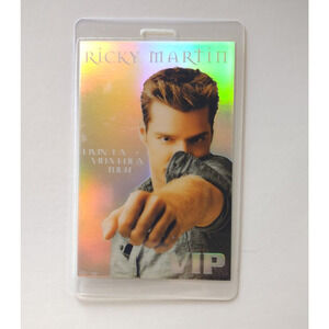 Ricky Martin Livin' La Vida Loca Tour Backstage Pass VIP Laser Laminated Reflect